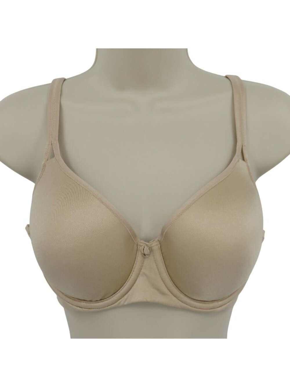 Warner's 34D Womens Style 01397 Solid Beige Underwire Lined T Shirt Bra Nylon